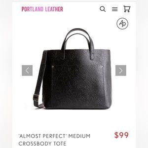 Portland Leather tote. Medium in DAHLIA.